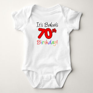 Es ist Babas 70. Geburtstag Baby Strampler