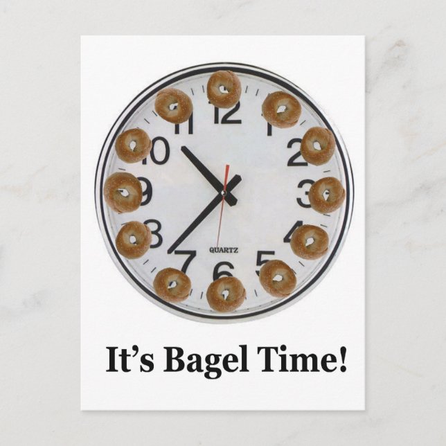 Es ist Bagel Time! Postkarte (Vorderseite)