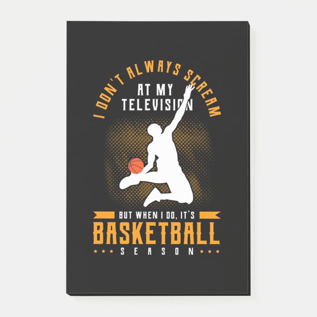 Es ist Basketballsaison Post-it Klebezettel (Vorderseite)