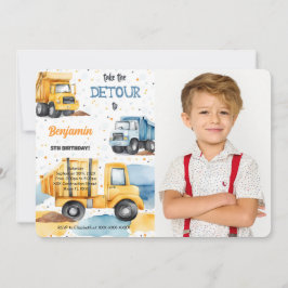 Es ist Bau Geburtstags-Foto Einladung