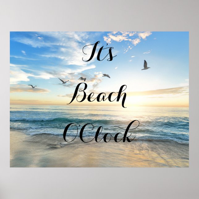 Es ist Beach O'Clock Poster (Vorne)