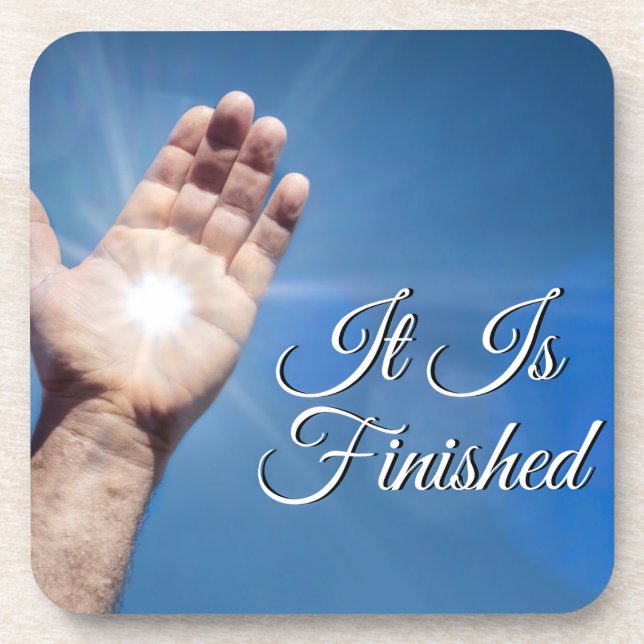 Es ist beendet getränkeuntersetzer (Vorderseite)