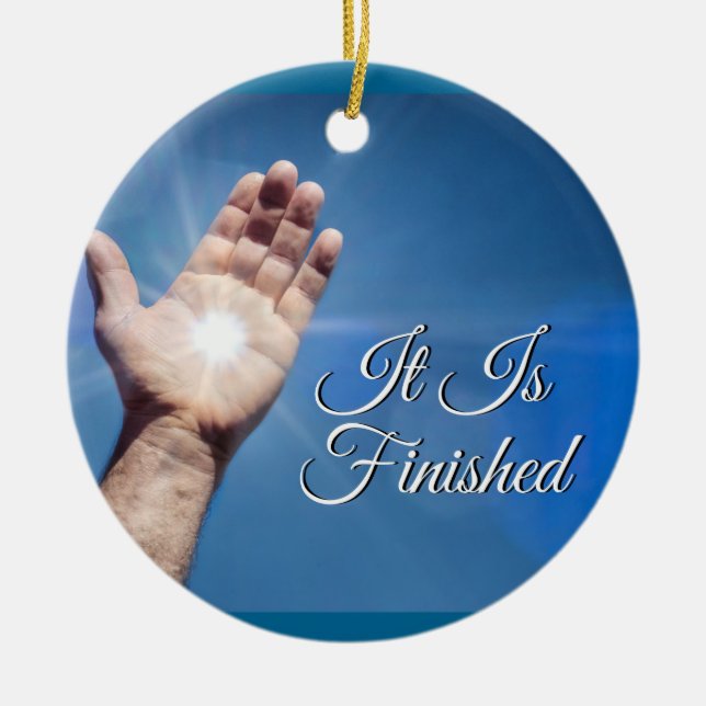 Es ist beendet keramik ornament (Vorne)