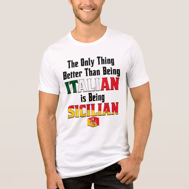 Es ist besser als Italiener, sizilianisch zu sein Tri-Blend Shirt (Vorderseite)