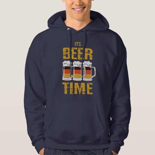 Es ist Bierzeit Hoodie (Vorderseite)