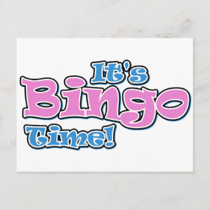 Es ist Bingo TIme Postkarte