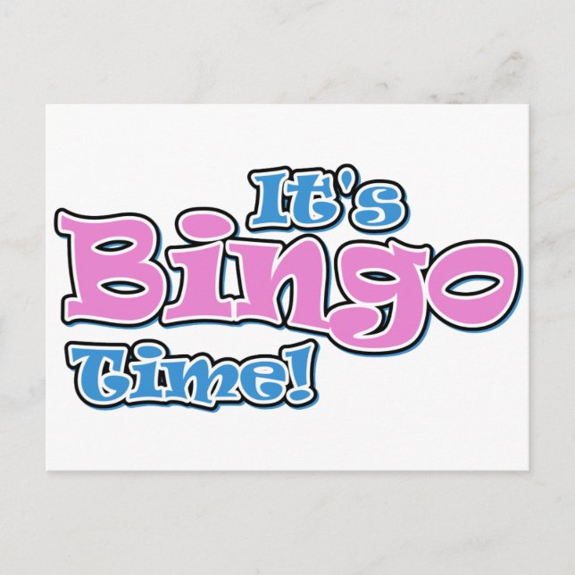 Es ist Bingo TIme Postkarte (Vorderseite)
