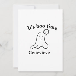 Es ist boo Name Halloween Datum Geister schwarz Einladung