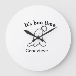 Es ist boo Name Halloween Datum Geister schwarz Große Wanduhr