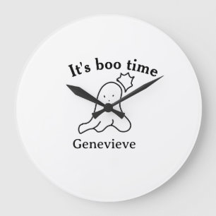 Es ist boo Name Halloween Datum Geister schwarz Große Wanduhr