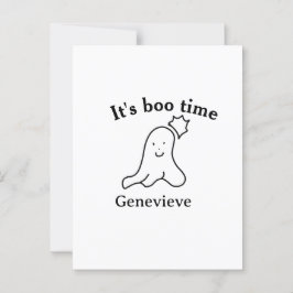 Es ist boo Name Halloween Datum Geister schwarz Postkarte