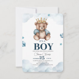 ES IST BOY Bear Baby Shower Dankeskarte
