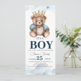ES IST BOY Bear Baby Shower Einladung
