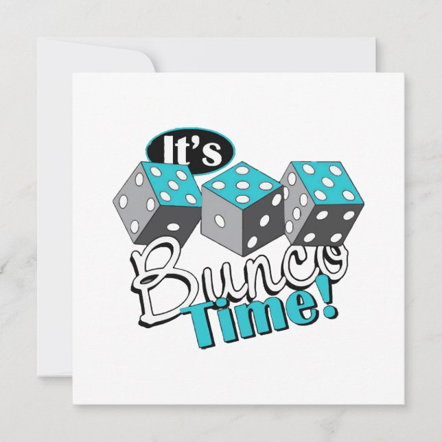 Es ist Bunco Time! Einladung (Vorderseite)