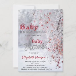Es ist Cold Winter Wonderland Snow Baby Dusche Einladung