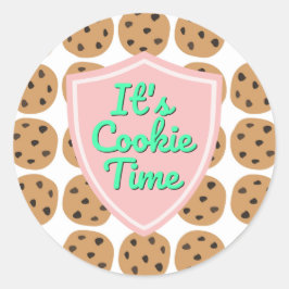 Es ist Cookie-Zeit Truppen Beverly Hills Runder Aufkleber