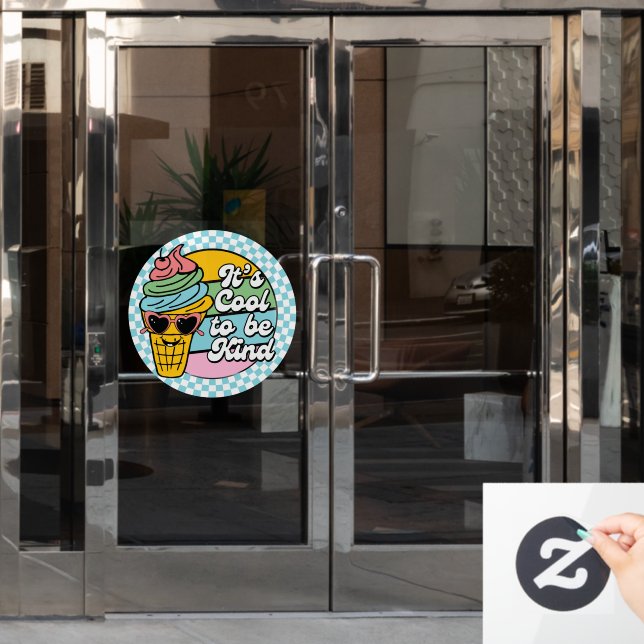 Es ist Cool, nett zu sein Fensteraufkleber (Büro Tür)