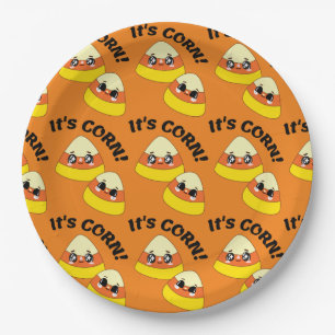 Es ist CORN! Candy Corn Halloween Pappteller