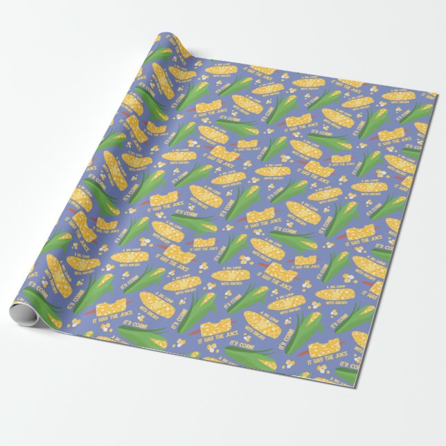 Es ist "Corn Wrapping Paper" auf himmelblau Geschenkpapier (Ungerollt)