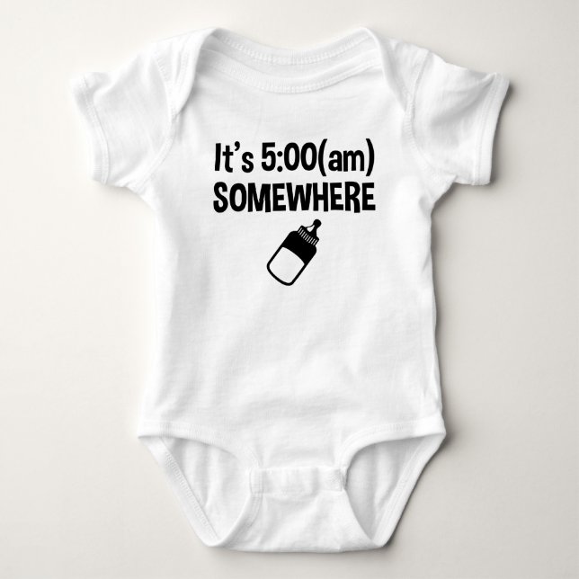 Es ist das 5:00 morgens irgendwo lustig baby strampler (Vorderseite)