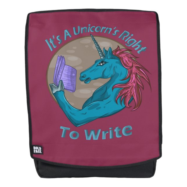 Es ist das Recht eines Einhorns zu schreiben Rucksack (Vorderseite)