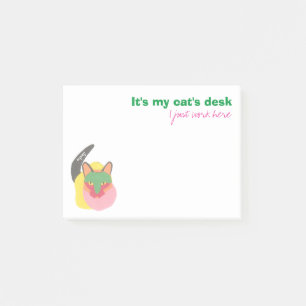 Es ist das Schreibtisch meiner Katze - ich arbeite Post-it Klebezettel
