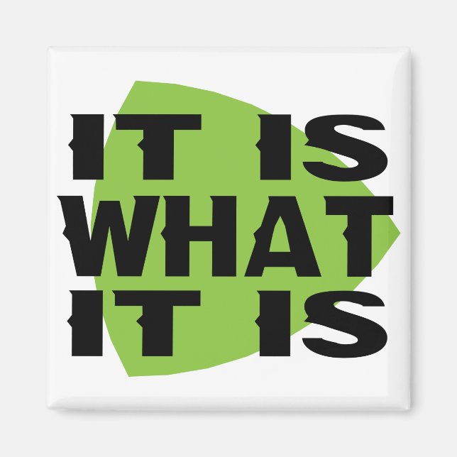 Es ist das, was es ist magnet (Vorne)