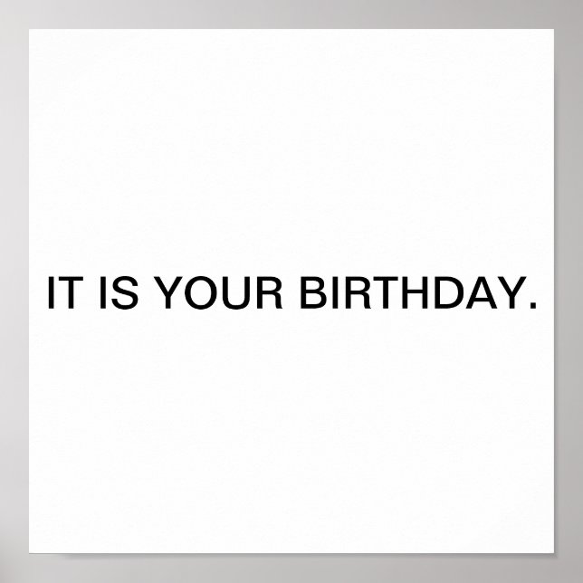Es ist dein Geburtstag. Poster (Vorne)