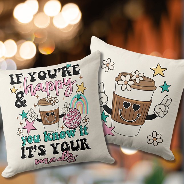 Es ist dein Meds Square Throw Kissen (Von Creator hochgeladen)