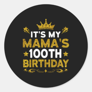 Es ist der 100. Geburtstag meiner Mama Herzlichen Runder Aufkleber