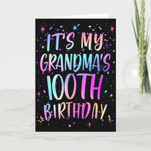 Es ist der 100. Geburtstag meiner Oma Buntes Happy Karte