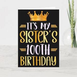 Es ist der 100. Geburtstag meiner Schwester Herzli Karte