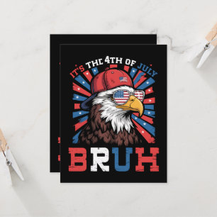 Es ist der 4. Juli Bruh Weißkopfseeadler Patriotis Einladung