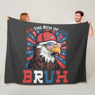 Es ist der 4. Juli Bruh Weißkopfseeadler Patriotis Fleecedecke