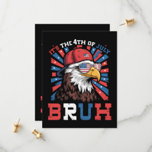 Es ist der 4. Juli Bruh Weißkopfseeadler Patriotis Save The Date