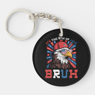 Es ist der 4. Juli Bruh Weißkopfseeadler Patriotis Schlüsselanhänger
