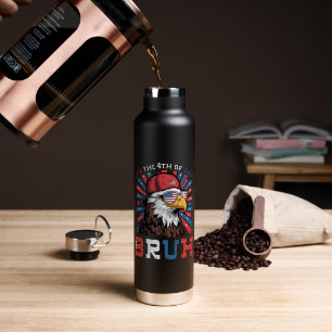 Es ist der 4. Juli Bruh Weißkopfseeadler Patriotis Trinkflasche