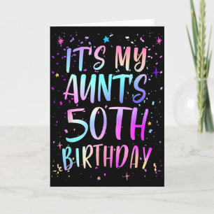 Es ist der 50. Geburtstag meiner Tante Buntes Happ Karte