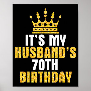 Es ist der 70. Geburtstag des Ehemanns, frohe Illu Poster