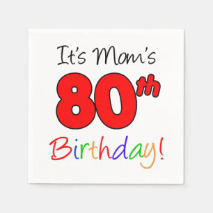 Es ist der 80. Geburtstag der Mama Napkins Serviette