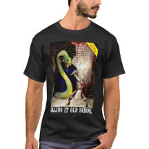 Es ist der dunkle T - Shirt der alten Schule