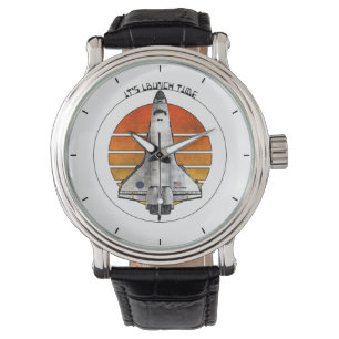 Es ist der Start Time Space Shuttle Discovery Sunr Armbanduhr