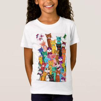 Es ist der T - Shirt des Mädchens einer Katze Welt