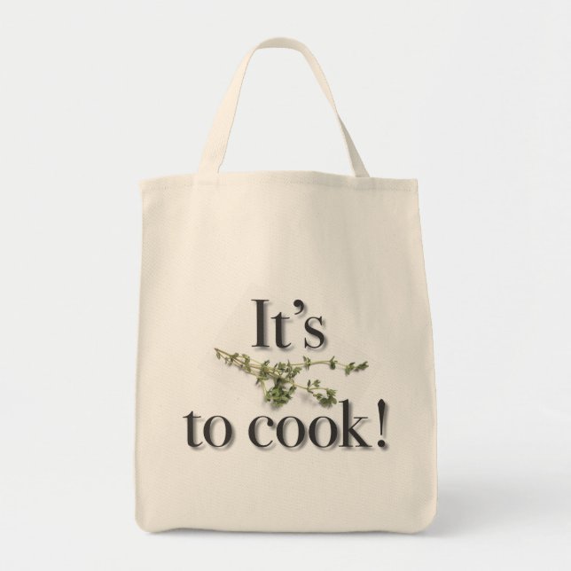 "Es ist der Thymian, zum zu kochen!" Tragetasche (Vorne)