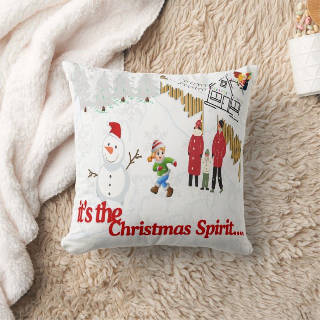Es ist der Weihnachtsgeist - Glauben Sie es Kissen (Decke)