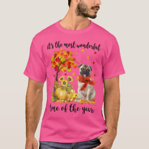 Es ist der wunderbarste Herbst-Zeit Mops Pumpkin T-Shirt