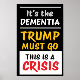 ES IST DIE DEMENZ | Schwarz | Protest Poster