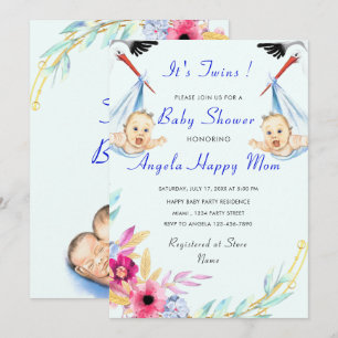 Es ist die Einladung von Twin Boys Funny Baby Show