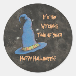 Es ist die Hexenzeit des Jahres Halloween Runder Aufkleber
