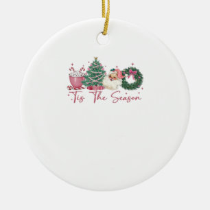 Es ist die Jahreszeit Frohe Weihnachten Süße Xmas- Keramik Ornament